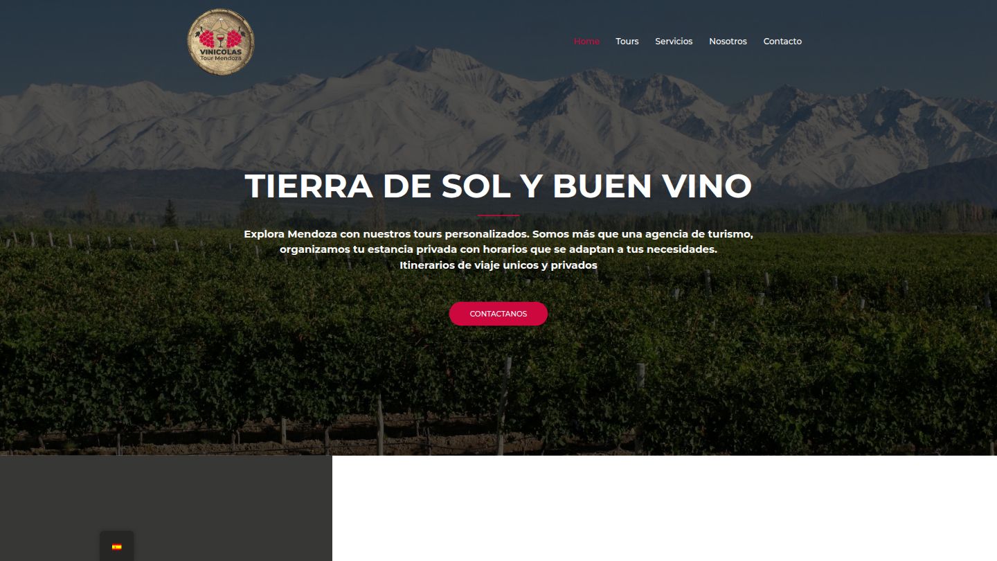 Landing page Vinícolas Tour Mendoza - Turismo enológico